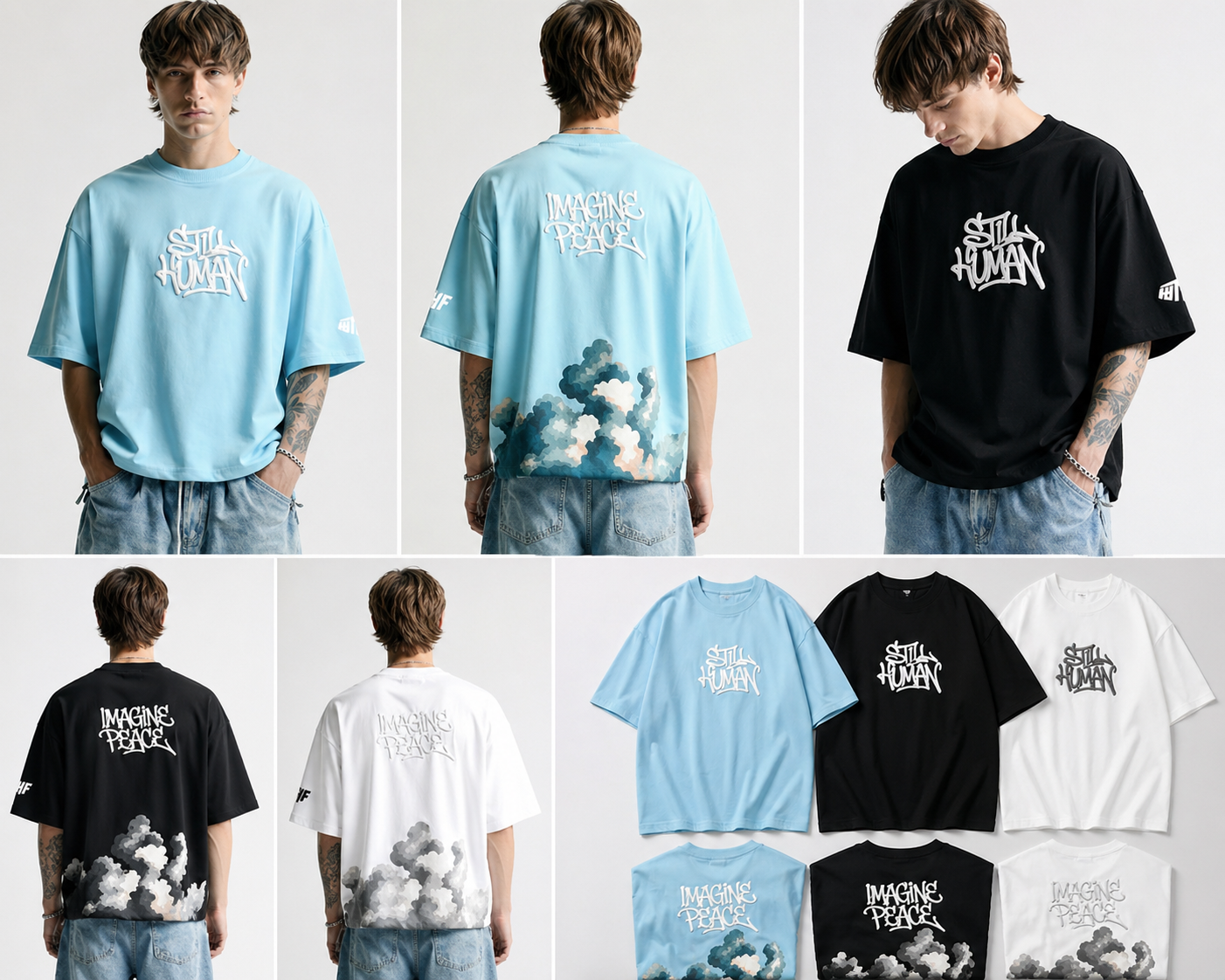 Imagine Peace Oversized Streetwear T-Shirt